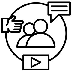 
Viral marketing, social media advertisement colored icon

