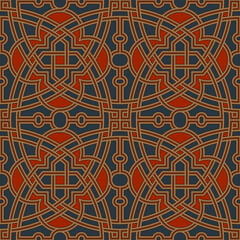 Oriental islamic motif. Moorish Moresque seamless pattern