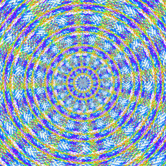 Multicolor circular polka dot pop art halftone pattern
