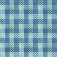 Tischdecke Blue pepita check seamless vector repeat pattern print background © Doeke