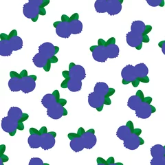 Tuinposter Seamless pattern with blueberrys © Влад Мясищев