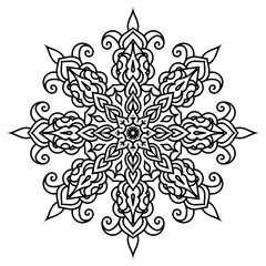 Mandala adult coloring page
