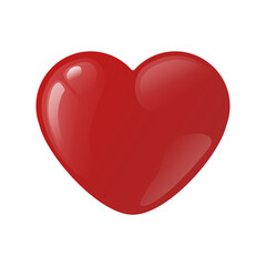 Red vector heart icon. Heart sticker. Love symbol Valentine's Day. Element for design logo mobile app interface card or website