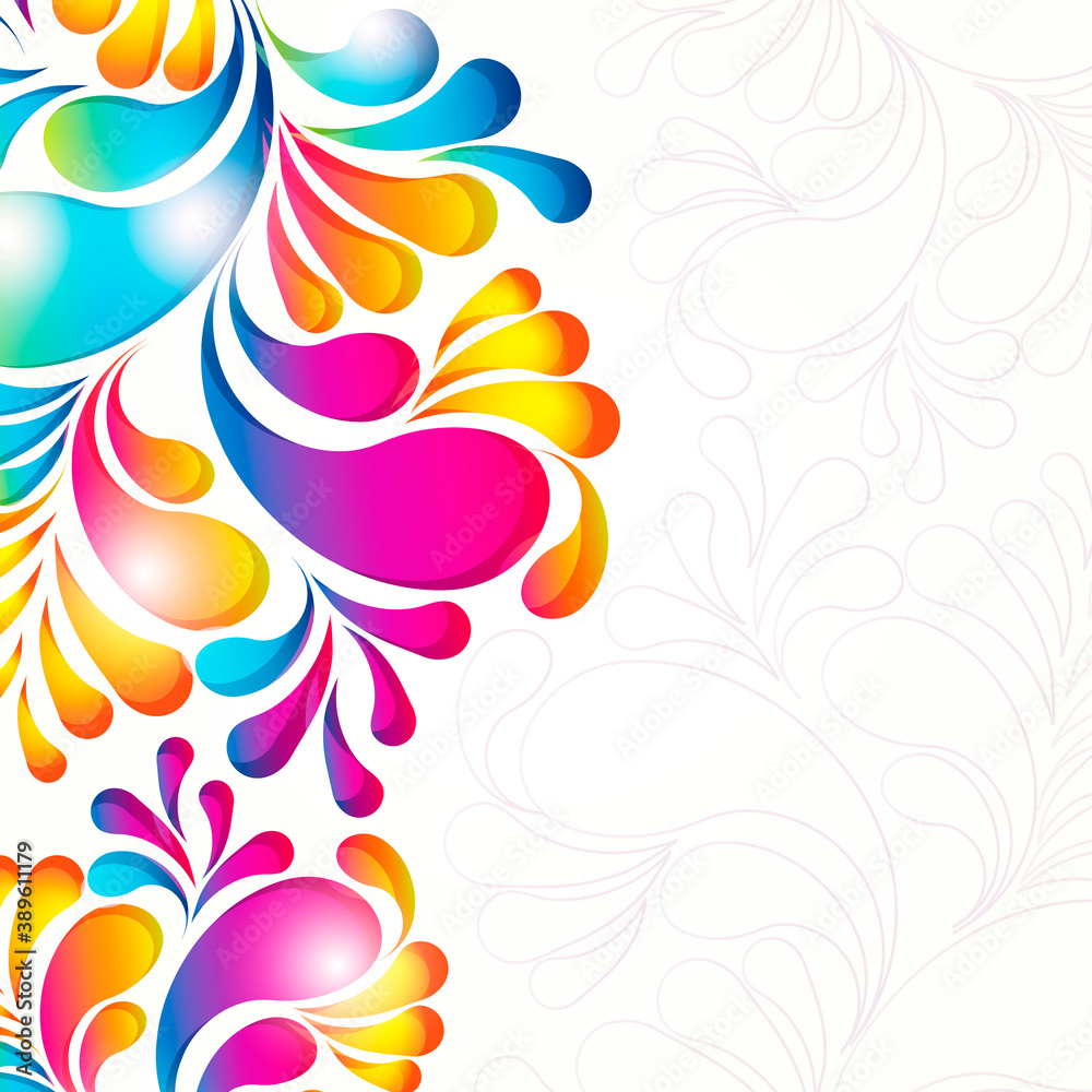 Poster abstract background composition with arch drops.