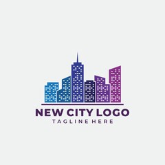 Obraz premium Modern City Logo Vector Template
