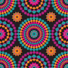 Seamless African Ethnic Colorful Design Pattern
