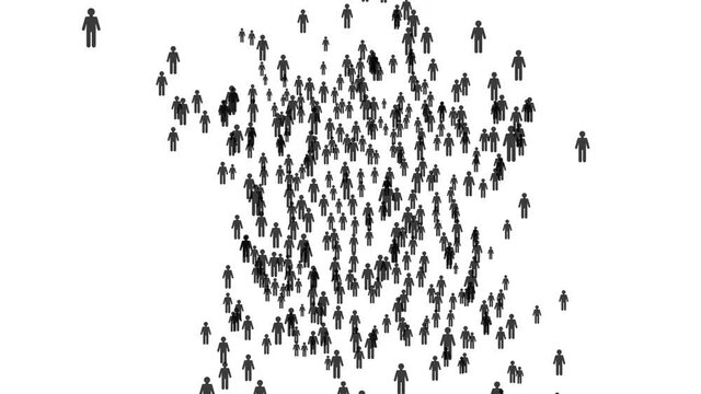 France country population map made up of people figure icons