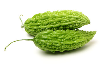 Bitter melon , Bitter gourd on white background