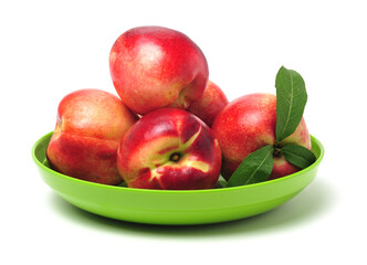 nectarine on a white background