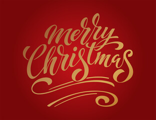 Merry Christmas and Happy New Year Vintage background with typography. Drawn by hands. Vector image.