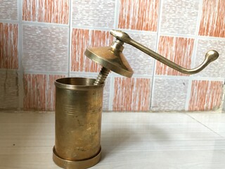 copper made Idiyappam snacks maker images and which is famous tool used in kitchen in india