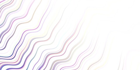 Light Blue, Yellow vector texture with curved lines.