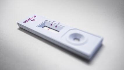 Negative Covid 19 Antigen test on white table