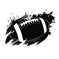 American football ball, great design for any purposes. Abstract background. Graphic element vector. Dark grunge background © Oleksandr
