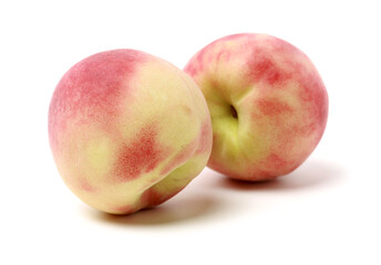 peaches isolated on white background