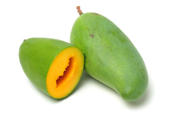 mangos on a white background 