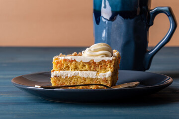 Sweet Carrot Cake on a plate