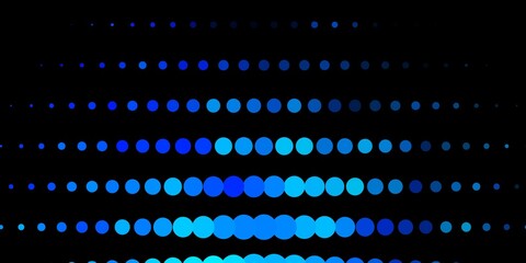 Dark BLUE vector template with circles.