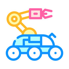 rover discovery transport color icon vector illustration