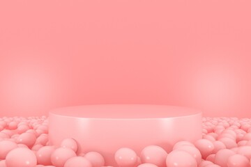 Abstract pastel color background, minimalist mockup for podium,modern stage, display or showcase, 3d rendering.	
