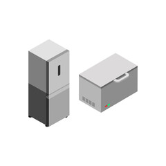 Isometric appliances icon.Kitchen appliances vector illustration isolated on white background.