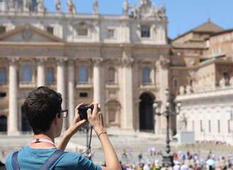 young photographer in Vatican City