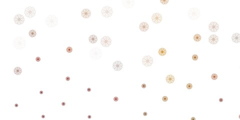 Light green, yellow vector natural backdrop with flowers.