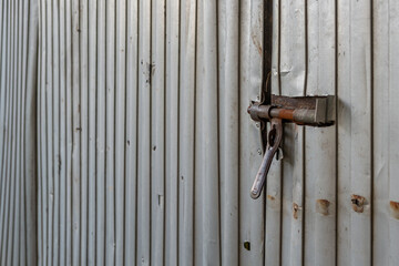 Galvanized sheet old rust factory door latch