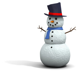 3d, 3d render, 3d rendering, background, blue, carrot, cartoon, celebration, cgi, character, chilly, christmas, cold, cute, december, decoration, freeze, frost, fun, happy, hat, holiday, ice, illustra