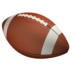 American football isolated on white background. 3D illustration.