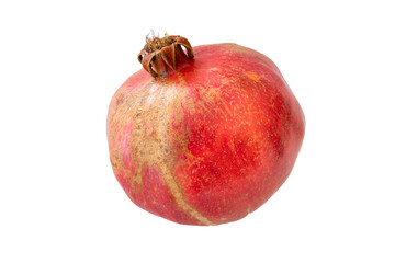 Pomegranate cut out on white background.