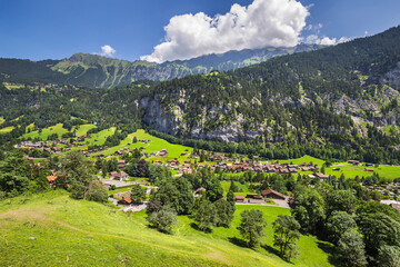 Lauterbrunnen valley in Switzerland