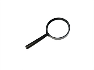 Magnifying glass on white background