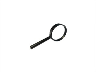 Magnifying glass on white background