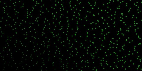 Dark Green vector texture with beautiful stars.