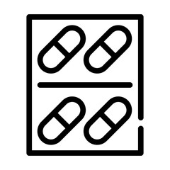 pills package line icon vector illustration sign