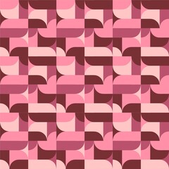 Beautiful of Colorful Pattern with Pink and White Hearts, Repeated, Abstract, Illustrator Floral Pattern Wallpaper. Image for Printing on Paper, Wallpaper or Background, Covers, Fabrics