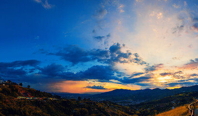Sunset Sky Sunrise Landscape Clouds Nigth Mountains