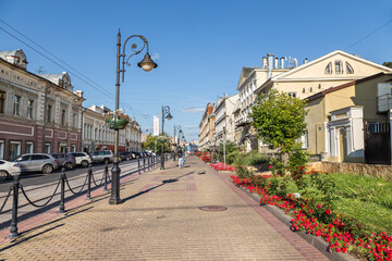 Tourist street in the center of Nizhny Novgorod