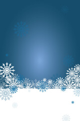 Winter background with snowflakes