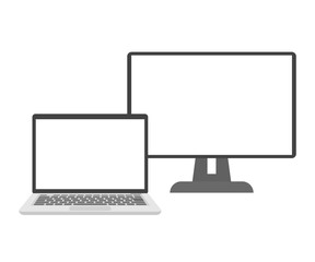 ノートパソコンとモニターのデュアルディスプレイ