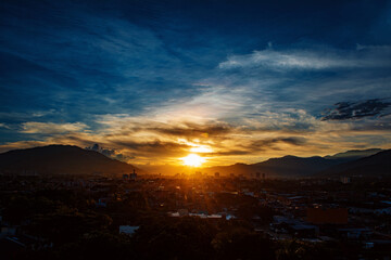 Sunset Sky Sunrise Landscape Clouds Nigth Mountains