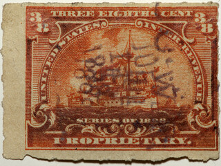 Vintage Proprietary Stamp from US for Background