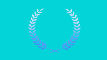 Best wheat icon, Blue gradient wheat icon on cyan background