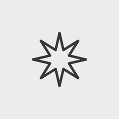 Christmas star icon isolated on background. Decoration symbol modern, simple, vector, icon for website design, mobile app, ui. Vector Illustration