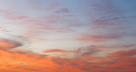 Fototapeta premium sunset of the red sun on a variegated colored sky