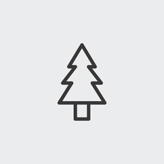 Christmas tree icon isolated on background. Fir symbol modern, simple, vector, icon for website design, mobile app, ui. Vector Illustration