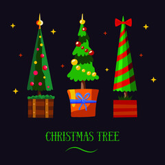 Fototapeta premium christmas tree with gifts
