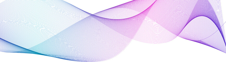 Abstract colorful wavy 3D motion flow background design. Curvy line bright sound or music wave concept pattern, purple and violet transparent color pattern, simple curved line design