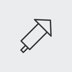 Firework icon isolated on background. Firecracker symbol modern, simple, vector, icon for website design, mobile app, ui. Vector Illustration